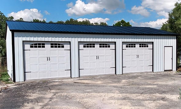 24x45 Three Car Metal Garage in Florida