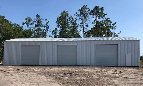 30x80 Three Car Garage Building in Florida