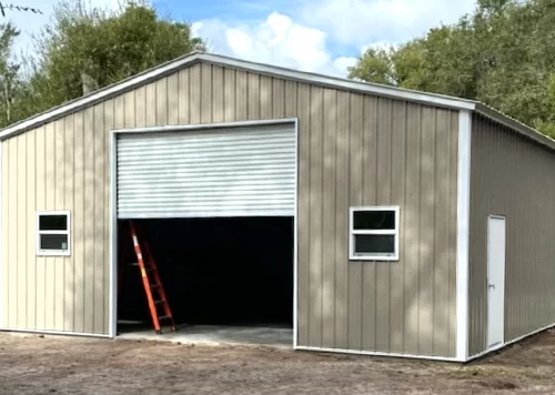 30x30 One Car Steel Garage