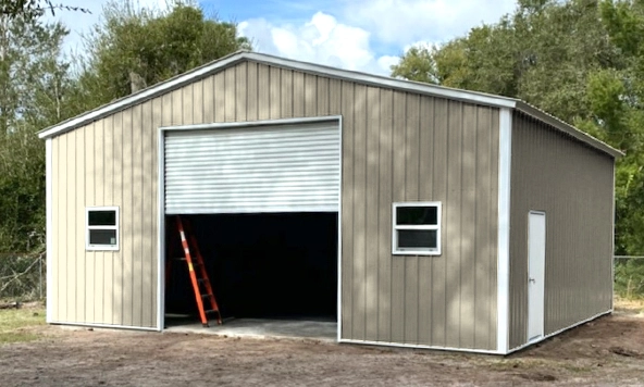 30x30 One Car Steel Garage