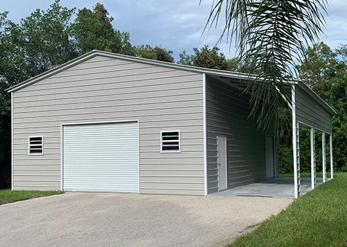 30x40 Metal Building with Lean-to