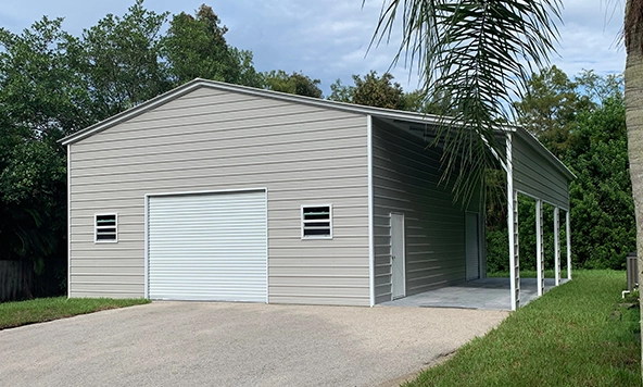 30x40 Metal Building with Lean-to