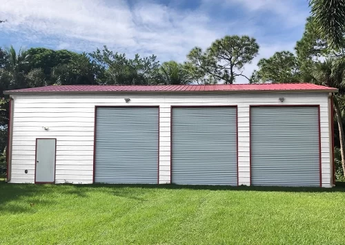 30x50 Three Car Metal Garage