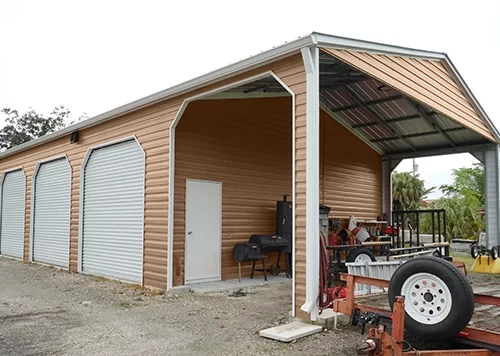 30x60 Carport Hybrid Building