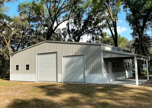 50x40 Metal Building with Lean-To