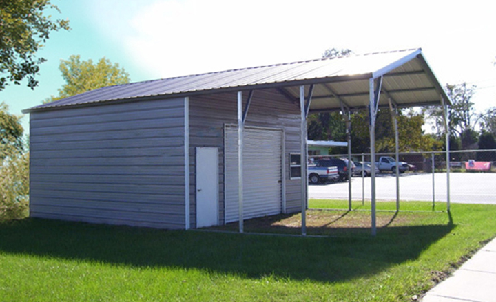 Steel garage carport combo, one, two or three car metal garage