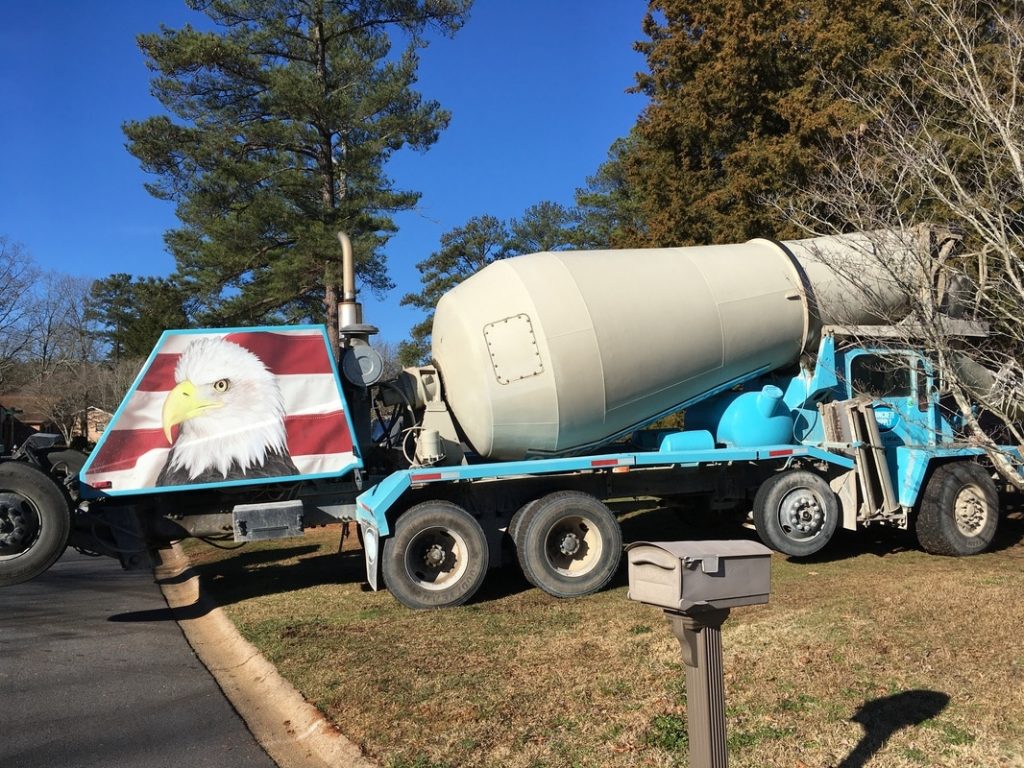 concrete pour metal garage building 