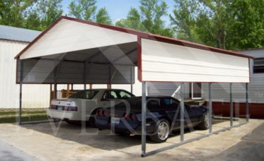 <p>Steel Carport With Boxed Eave Roof</p>
