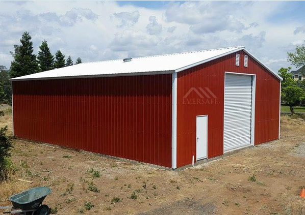 40x60 Red Metal Building