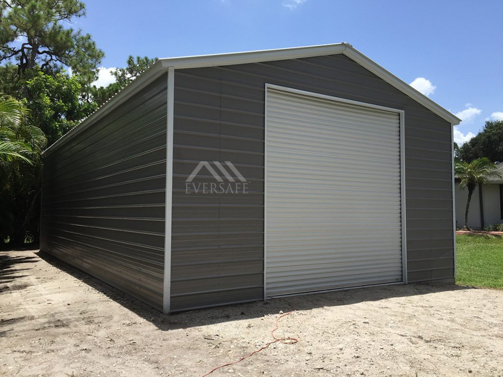 Grey 24x45 Steel Garage