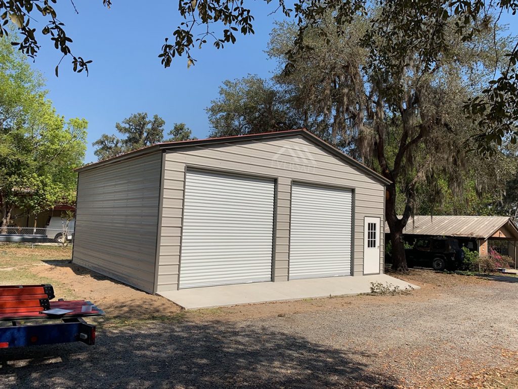 Metal building garage residential