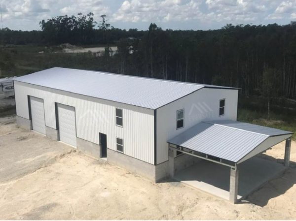 Custom Steel Building on Concrete Wall