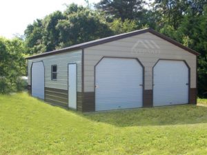 Two toned Steel Garage