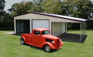 Metal Garage with Lean To