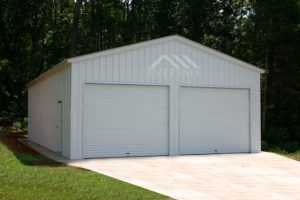 White Prefab Garage