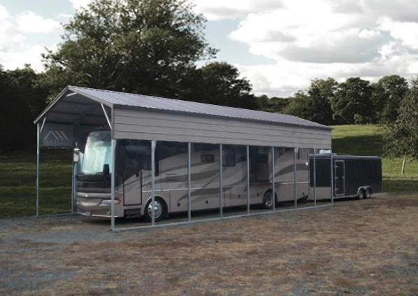 12x40 Rv Carport W Veritcal Roof