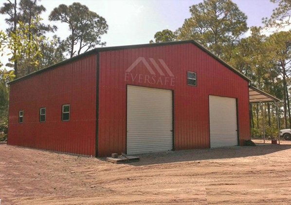 40×41 Steel Garage with Lean-to