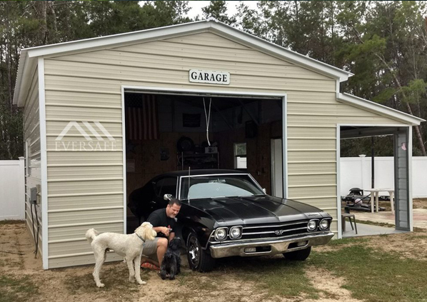 1 Car Garage w/ Lean-To