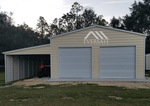 Two Car Garage with Lean-to