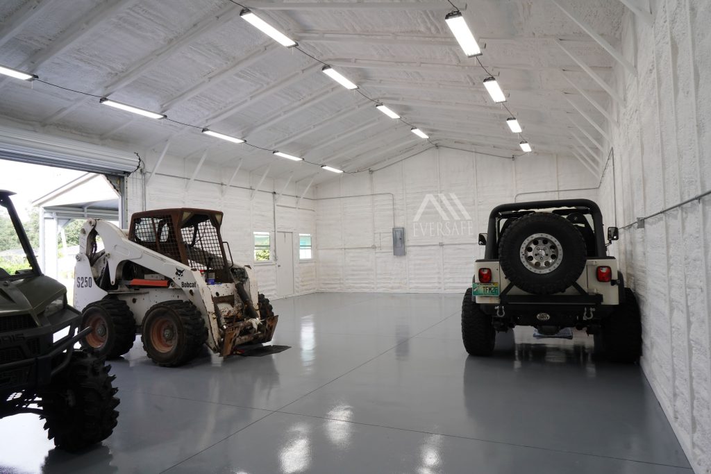 2 Car Garage with Lean-to interior