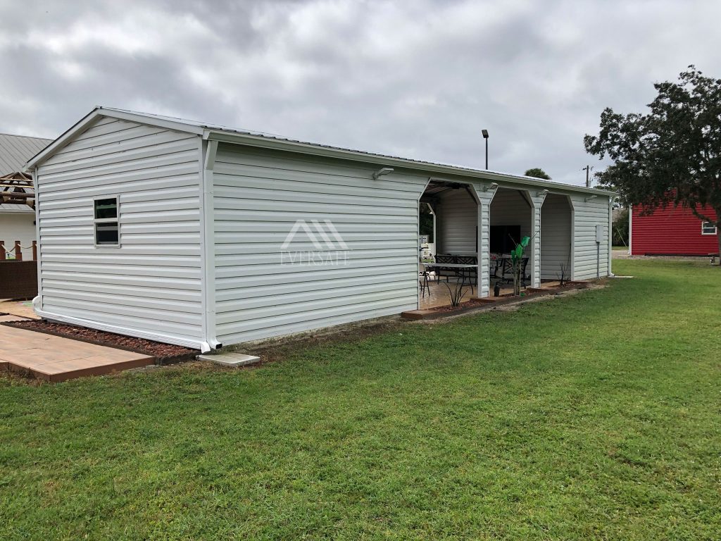 Cabana Steel Building Rear Wall