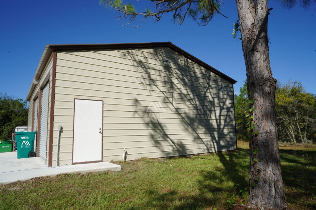 Garage Building Kit in Florida Walk Door