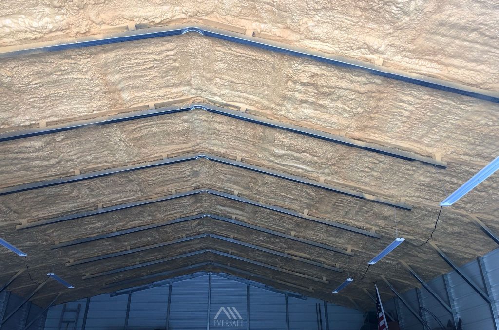 Prefab Metal Garage in Florida Spray Foam